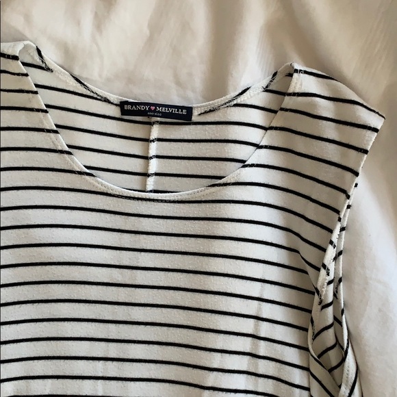 Brandy Melville black and white stripped dress - Picture 2 of 5